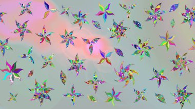 Çiçekli yumuşak bir eskiz şekli. Raster illüstrasyonu. Raster çiçekleri klasik tarzda çizilmiş. Gri renkte bahar çiçekleri..