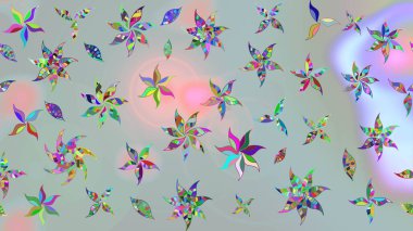 Nazik, narin çiçek arkaplanı. Gri renkli çiçekler. Raster çiçek desenli ve çiçekli..