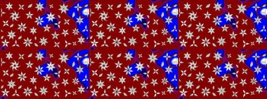 Tekstil veya kitap kapakları, imalat, duvar kağıtları, baskı, hediye paketi ve yapıştırma kitabı için çiçek eskizi geçmişi. Küçük çaplı çiçeklerdeki basit şirin desenler. Raster illüstrasyonu.