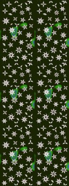 Tekstil, kumaş, ambalaj, hatıra defteri için hoş bir çiçek arkaplanı. Gri arka planda. Elle çizilmiş çiçek desenli Raster çizimi. Çocuksu tasarım.