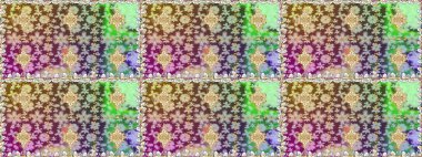 Kına dövmeli süs çiçekleri, altın çıkartmalar, mehndi ve yoga tasarımı, kartlar ve parmak izleri. Raster Golden Mehndi kusursuz desen. Tarafsız ve kahverengi renklerde desen.