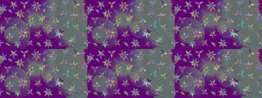 Küçük çiçekte güzel bir desen. Çiçekli yaz çiçekleri. Moda baskıları için zarif bir şablon. Robot resim. Motley illüstrasyonu. Küçük renkli çiçekler..