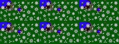 Raster Illustrasyon 'daki Çiçek Deseni' nin son moda çizimi. Düz Çiçek Elementleri Tasarımı. Güzel kumaş deseni. Renkli Yaz Teması çizim şablonu.