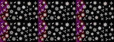 Renkli Bahar Teması eskiz kalıbı. Siyah renkli çiçekler. Düz Çiçek Elementleri Tasarımı. Güzel çiçek deseni..