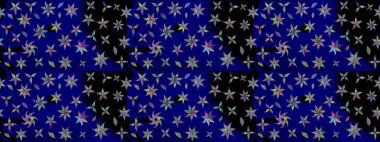 Şirin, zarif çiçekler Raster illüstrasyonu. Tekstil için figür. Poster ya da kapak için arka plan. Davetiye ve kartpostal tasarımı için dekoratif çiçek unsurları. Yapraklı çizim deseni.