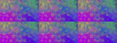 Çiçekli çiçek deseni, suluboya. Süslü kumaş deseni. Raster deseni.