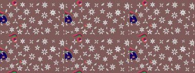 Küçük çiçekteki sevimli çiçek deseni. Raster illüstrasyonu. Tony 'nin kumaş kalıbını çiz. Modaya uygun kumaş deseni.