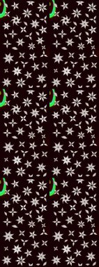 Siyah kıvırcık çiçekler siyah renkte şekillenir. Raster illüstrasyonu. Klasik çiçek tasarım elementleri.