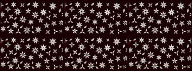 Doodle çiçekler ve dalları, otlar ve çiçekler. Elle çizilmiş. Raster resim. Güzel kumaş deseni.