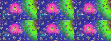 Davetiye ve kartpostal tasarımı için dekoratif çiçek unsurları. Yapraklı çizim şekli. Poster ya da kapak için arka plan. Tekstil için figür. Sevimli zarif çiçekler Raster illüstrasyonu.