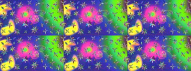 Yumuşak, bahar çiçekli arka plan. Mavi renkli çiçekler. Raster çiçek desenli ve çiçekli..