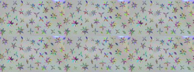 Güzel kumaş deseni. Düz Çiçek Elementleri Tasarımı. Renkli Yaz Temalı eskiz kalıbı. Raster illüstrasyonunda çiçek deseni çizimi.