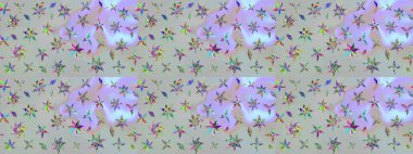 Çizim çiçek deseni duvar kağıdı, web sitesi arka planı, ambalaj kağıdı, davetiye, broşür, afiş veya web sitesi için kullanılabilir. Karalama elementleri. El çizimi Raster illüstrasyonu.