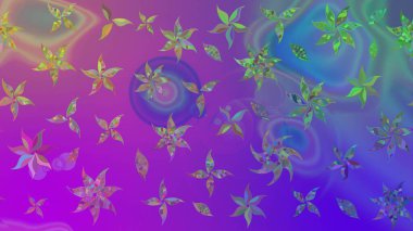 Güzel karalamalı çiçek desenli çizim. Raster illüstrasyonu. Güzel kumaş deseni. Küçük çiçekte sevimli çiçek deseni var..