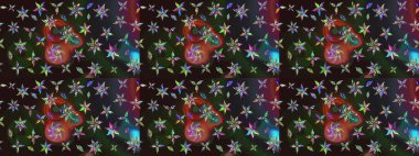 Nazikçe, güzel çiçek arkaplanı. Çiçekli karalama şeklinde Raster çiçek deseni. Gri renkli çiçekler.