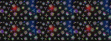 Küçük çiçekteki sevimli çiçek deseni. Raster illüstrasyonu. Gri renkli çiçekler.