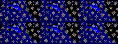 Raster illüstrasyonundaki çiçek desenli çizim. Düz Çiçek Elementleri Tasarımı. Renkli Bahar Teması eskiz kalıbı. Süslü kumaş deseni.