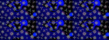 Mavi renkli çiçekler. Çiçekli eskiz çizimi. Renkli Yaz Temalı eskiz kalıbı. Düz Çiçek Elementleri Tasarımı.