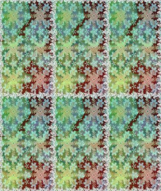 Raster illüstrasyonu. Süslü dekorasyon. Damask altın soyut çiçek deseni nötr renkler üzerine çizim.