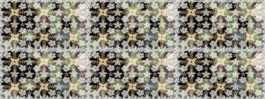 Gri renkli gri papatya deseni. Gri renklerde. Raster illüstrasyonu.