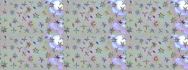 Sevimli küçük çiçek desenle. Raster resim. Çiçek desenli çiçek ve yaprakları ile.