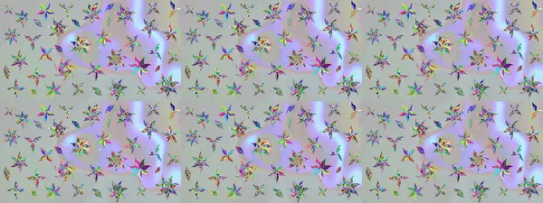 Gri renkli çiçekler. Renkli Bahar Teması eskiz kalıbı. Düz Çiçek Elementleri Tasarımı. Raster illüstrasyonunda çiçek deseni çizimi.