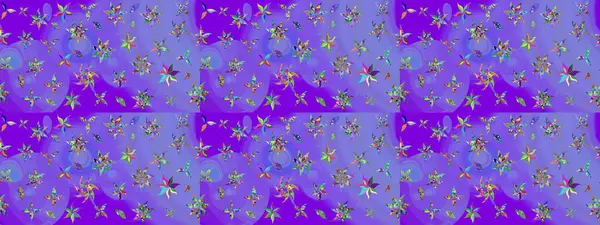 Küçük çiçekteki sevimli çiçek deseni. Raster illüstrasyonu. Çizim.