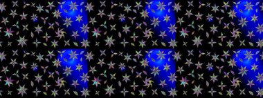 El çizimi. Raster illüstrasyonu. Çiçekli, yapraklı, çiçek desenli çizim..