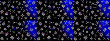 Raster illüstrasyonu. Çiçek deseni. Siyah renkte çiçek çizimi. Şatafatlı bahar bahçesi dokusu. Siyah renkte çiçekler.