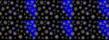 Küçük siyah çiçeklerle oldukça eski bir besin torbası deseni. Tekstil, kumaş, kapaklar, duvar kağıtları, baskı, paket, koleksiyon defteri, örgü, dekupaj için çiçek arkaplanı..