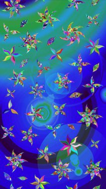 Çiçekli bahar çiçekleri. Küçük çiçekte güzel bir desen. Küçük renkli çiçekler. Moda baskıları için zarif bir şablon. Motley illüstrasyonu.