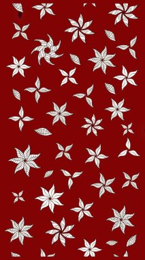 Sevimli çiçek raster deseni. Kırmızı renkte çiçekler. Sketch Colour Spring Theme eskiz kalıbı. Düz Çiçek Elementleri Tasarımı.