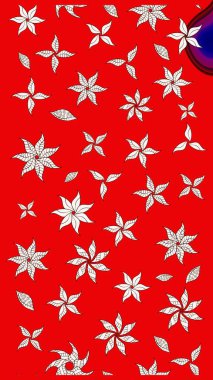 Çiçeksel fantezi tasarımı ve parlak bir arka plan çizimi. Renkli Bahar Teması eskiz kalıbı. Düz Çiçek Elementleri Tasarımı.