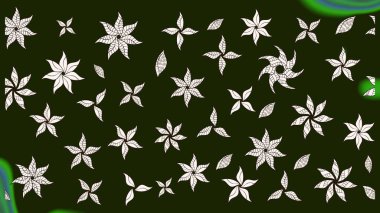 Raster illüstrasyonu. Gri renkli güzel bir tekstil. Suluboya çiçekli çiçek deseni.