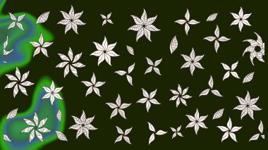 Çiçekli eskiz deseni. Suluboya çizimi. El çizimi. Gri renkli çiçekler.