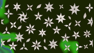 Gri renkli gri papatya deseni. Raster illüstrasyonu. Gri renklerde.