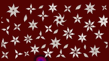 Kırmızı renkte çiçekler. Çizim çiçek deseni duvar kâğıdı olarak kullanılabilir. Raster illüstrasyonu.