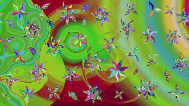 Çizim kalıbı. Raster illüstrasyonu. Organik motif arka planı. Ultraviyole kumaş deseni.