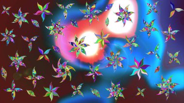 Mavi renkli çiçekler. Elle çizilmiş sonbahar çiçeği deseni. Doodle tarzı. Renkli mavi çizim kalıbı. Tekstil ve kapak tasarımı için mükemmel.