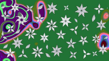 Yeşil renkli çiçekler. Nazik, narin çiçek arkaplanı. Raster çiçek desenli ve çiçekli..