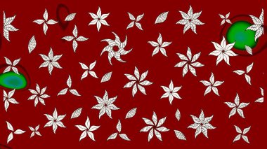 Kırmızı renkte çiçekler. Küçük çiçekte sevimli çiçek deseni var..