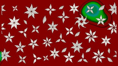 Küçük çiçekteki sevimli çiçek deseni. Kırmızı renkte çiçekler.