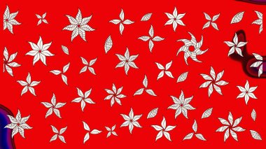 Çiçekli çiçek deseni, suluboya. Süslü kumaş deseni. Raster deseni.