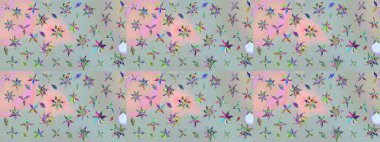 Sanat, çiçek tarzına ilham verir ve arka plan bırakır. Raster deseni. Gri el çizimi desen. Karalama çiçekleri çizim deseni.