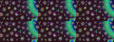 Organik motif arka planı. Raster illüstrasyonu. Çizim kalıbı. Ultraviyole kumaş deseni.