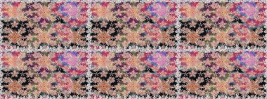 Tarafsız renklerde şirin bir çiçek deseni. Renkli Bahar Temalı Kusursuz Arkaplan. Raster Modaya uygun kumaş deseni. Düz Çiçek Elementleri Tasarımı.