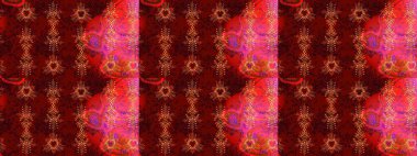 Kar taneleri radyal kırmızı, siyah ve kahverengi renkler. Renkli arka planda güzel kar taneleri. Raster illüstrasyonu..