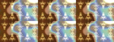 Raster illüstrasyonu. Düz Çiçek Elementleri Tasarımı. Kahverengi, nötr ve bej renkli çiçekli suluboya. Renkli Bahar Teması çizim şablonu.