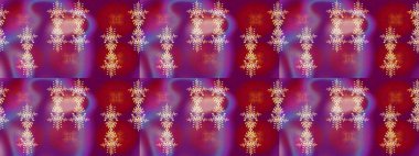 Mor, kırmızı ve mor renkli suluboya kar taneleri. Güzel dekorasyon. Raster illüstrasyon kar taneleri. Kışın sembolü.