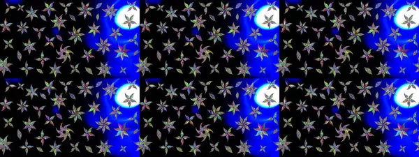 Çiçekli çiçek deseni, suluboya. Süslü kumaş deseni. Raster deseni.